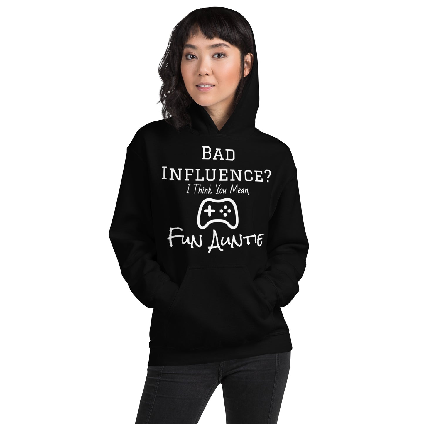 Gamer Auntie - Black Hoodie - Console Player