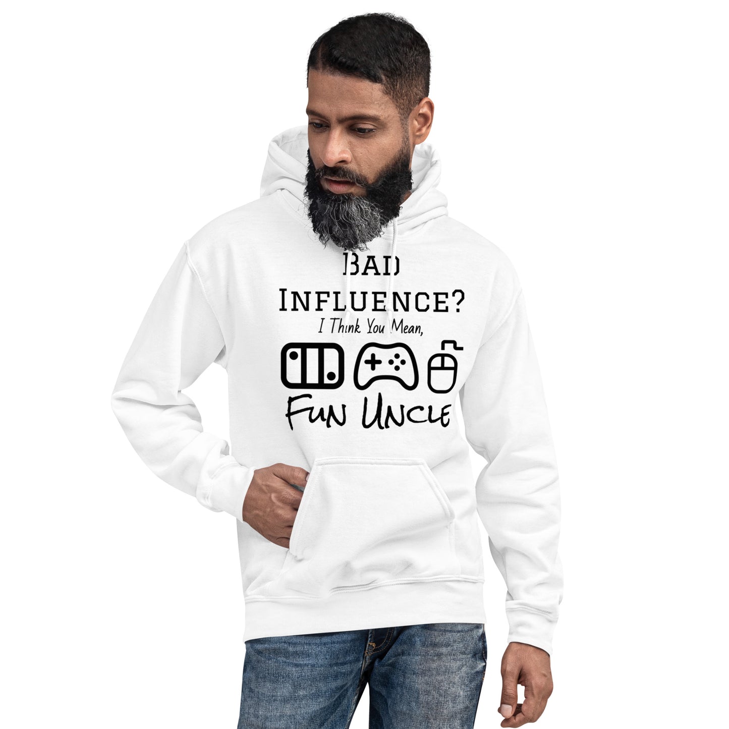 Gamer Uncle - White Hoodie - All Inclusive Player