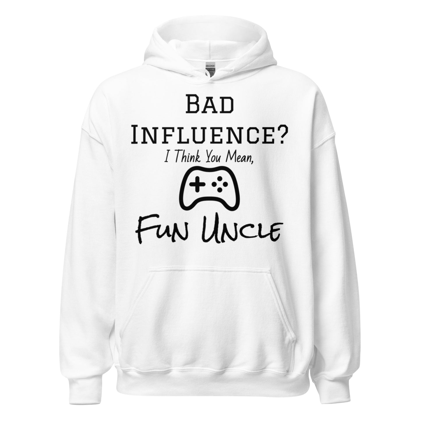 Gamer Uncle - White Hoodie - Console Player