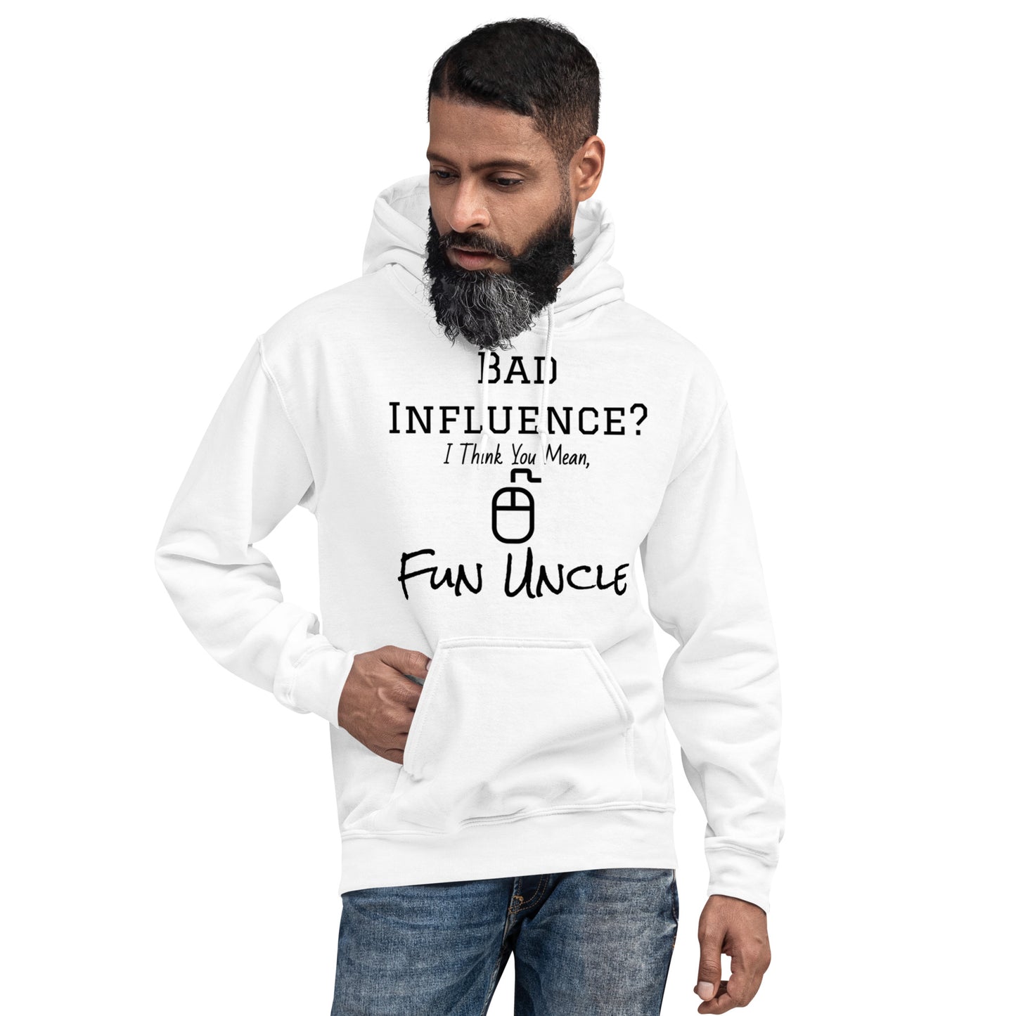 Gamer Uncle - White Hoodie - PC Player