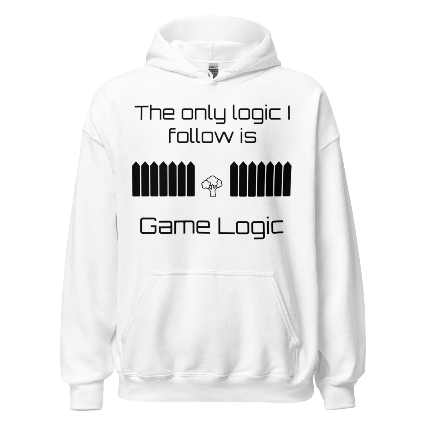 Game Logic - Unisex White Hoodie