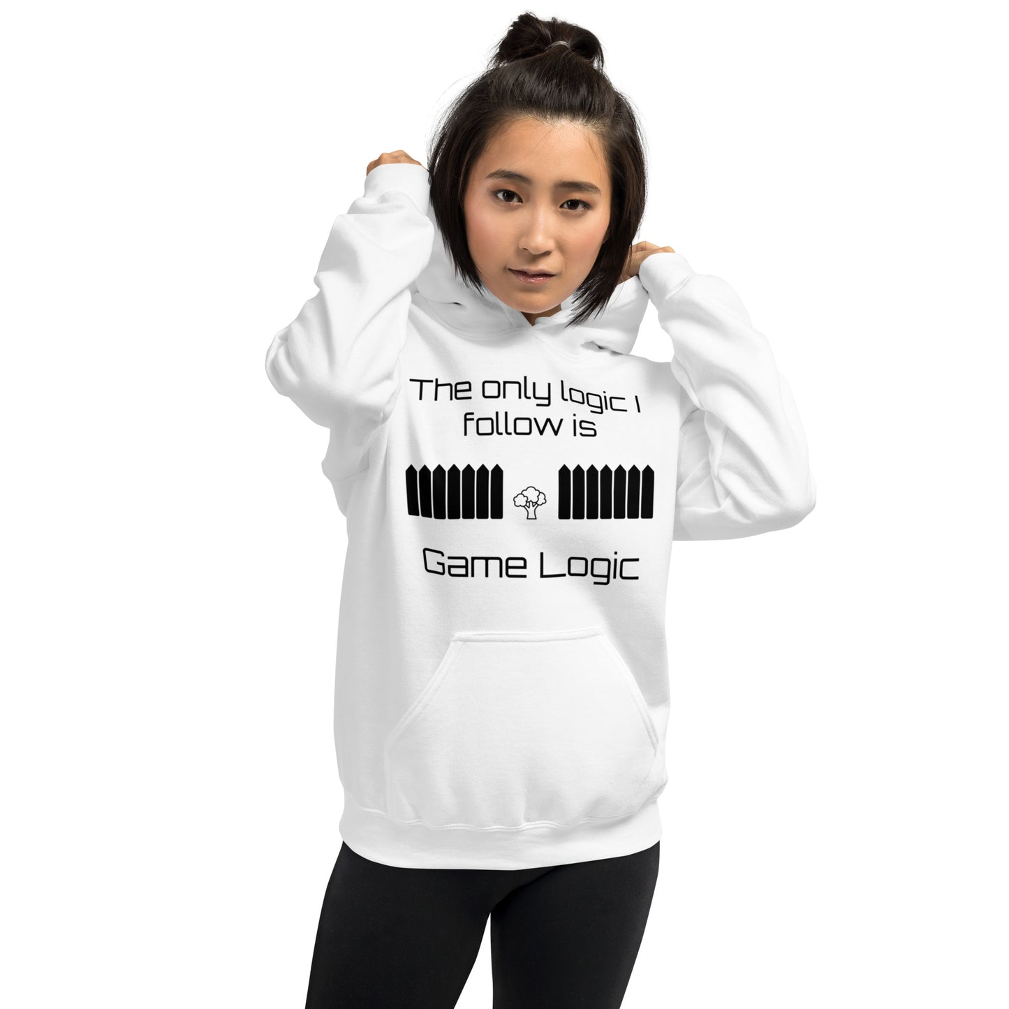 Game Logic - Unisex White Hoodie