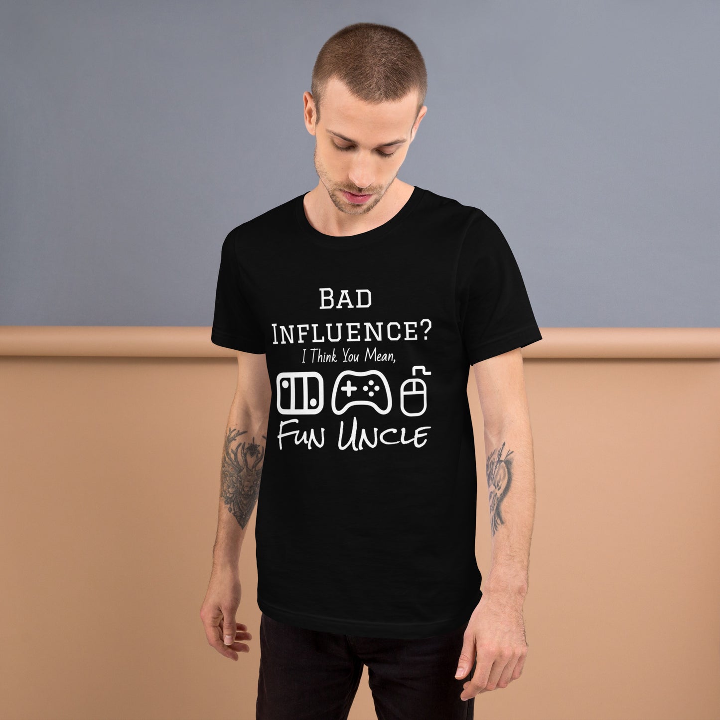 Gamer Uncle - Black T-Shirt - All Inclusive Player