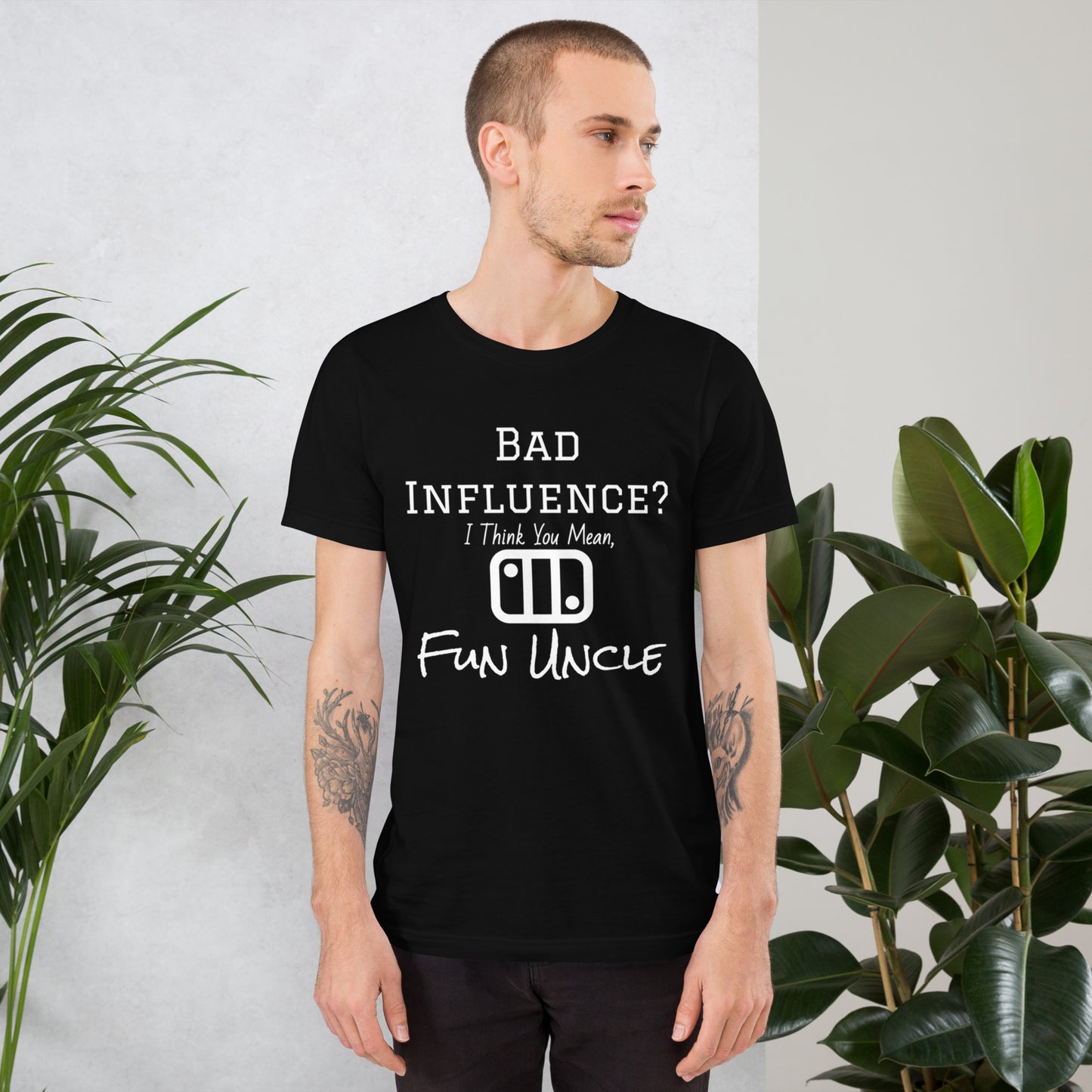 Gamer Uncle - Black T-Shirt - Switch Player