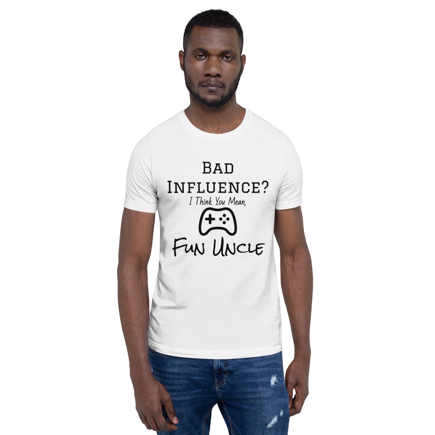 Gamer Uncle - White T-Shirt - Console Player