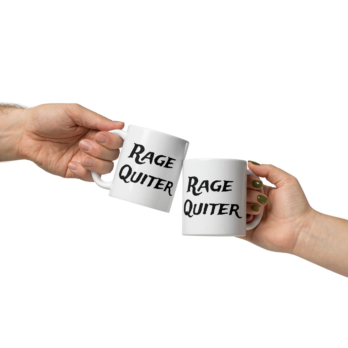 Rage Quit - White glossy mug