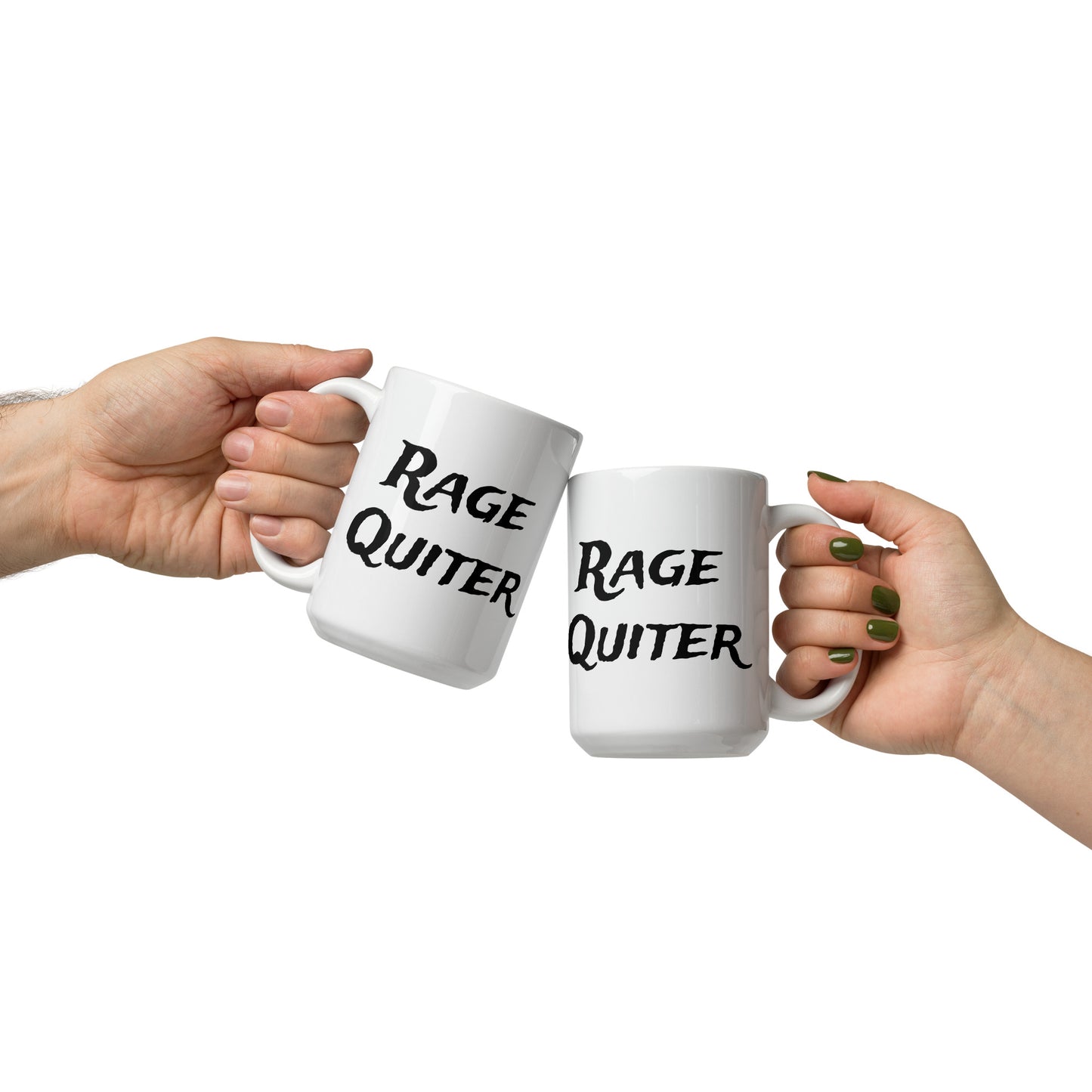 Rage Quit - White glossy mug