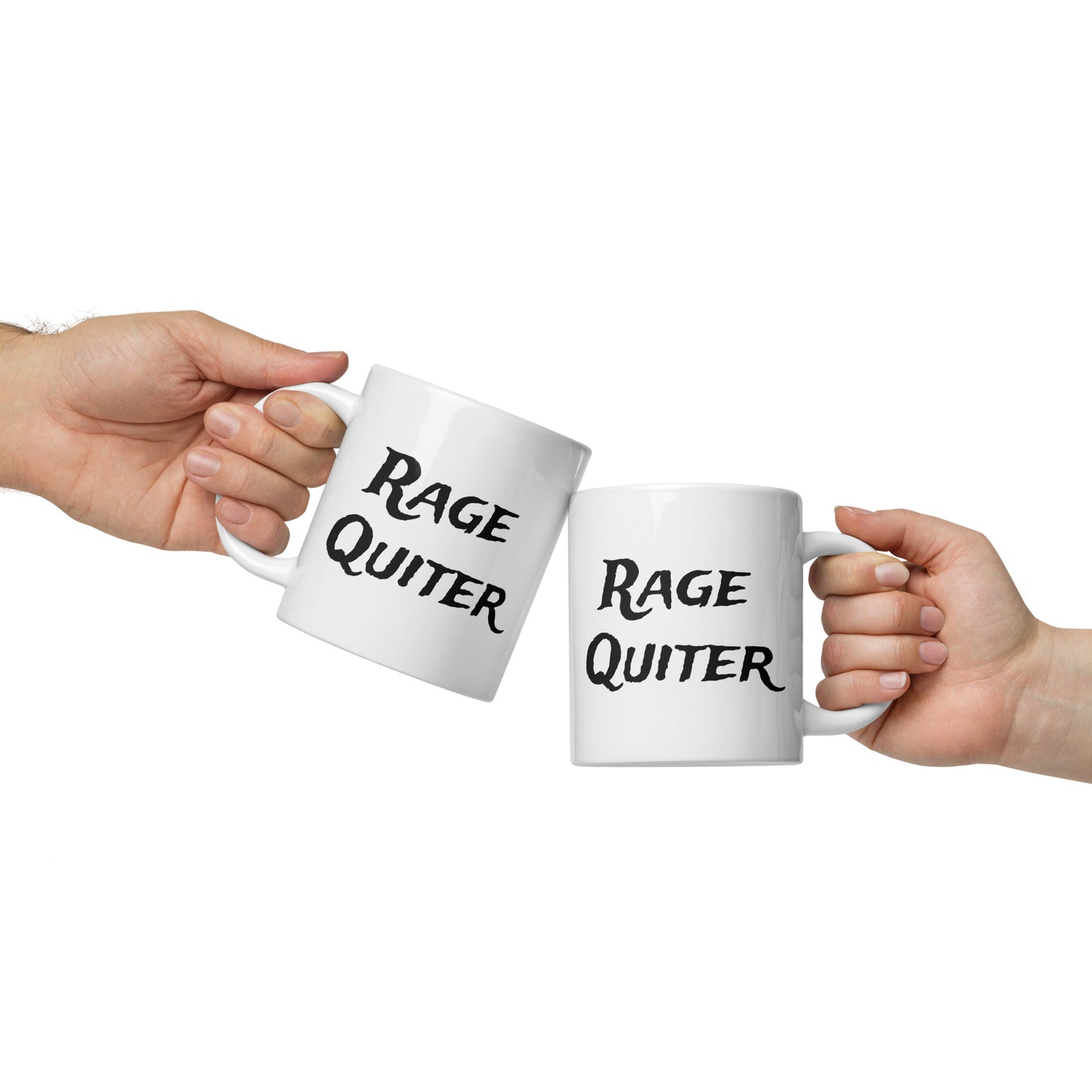 Rage Quit - White glossy mug